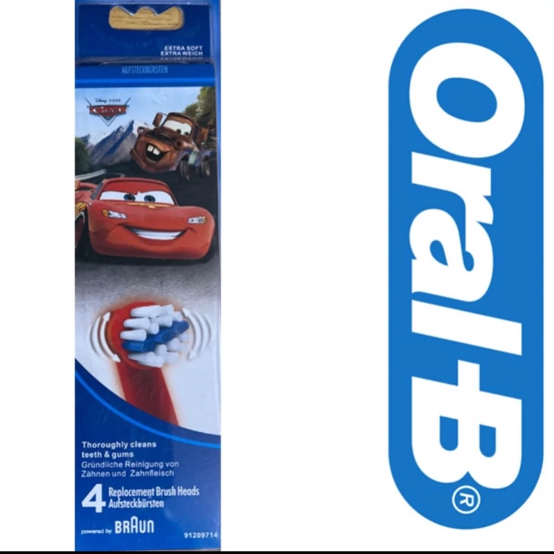 سری مسواک برقی کودک اورال بی 4 عددی oral b toothbrush head